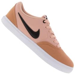 Tênis Nike SB Check Solar CNVS – Feminino – Coral/Preto (Entregue por Centauro)  – Black Friday 2018