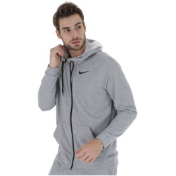 Jaqueta com Capuz Nike Dry Hoodie FZ com Forro em Fleece – Masculina – CINZA/PRETO (Entregue por Centauro)  – Black Friday 2018