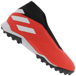 Chuteira Society adidas Nemeziz 19.3 Laceless TF – Adulto – VERMELHO/BRANCO (Entregue por Centauro)  – Black Friday 2018