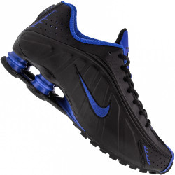 Tênis Nike Shox R4 – Masculino – PRETO/AZUL ESC (Entregue por Centauro)  – Black Friday 2018