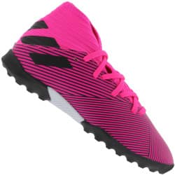 Chuteira Society adidas Nemeziz 19.3 TF – Infantil – ROSA/PRETO (Entregue por Centauro)  – Black Friday 2018