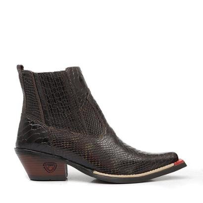 Bota Elite Country Croco Couro Masculina – Masculino-Café (Entregue por Zattini)  – Black Friday 2018