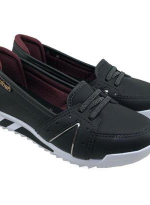 Tênis Kolosh Slipper Cadarço Elástico Tratorado Feminino – Feminino-Preto (Entregue por Zattini)  – Black Friday 2018