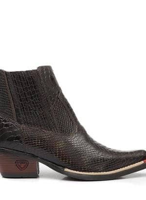 Bota Elite Country Croco Couro Masculina – Masculino-Café (Entregue por Zattini)  – Black Friday 2018