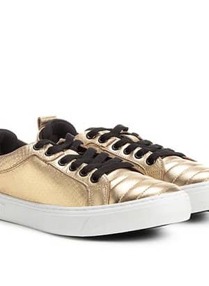 Tênis Couro Hardcore Footwear Cadarço Feminino – Feminino-Dourado (Entregue por Zattini)  – Black Friday 2018