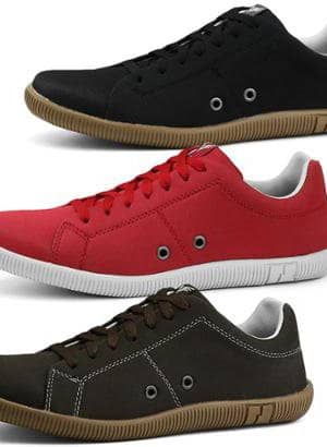 Kit de 3 Pares de Sapatênis Casuais SapatoFran Street Masculino – Masculino-Preto+Vermelho (Entregue por Zattini)  – Black Friday 2018