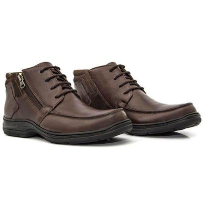 Bota Couro Sollu Soft Pinhão com Ziper New Absolut Masculina – Masculino-Café (Entregue por Zattini)  – Black Friday 2018