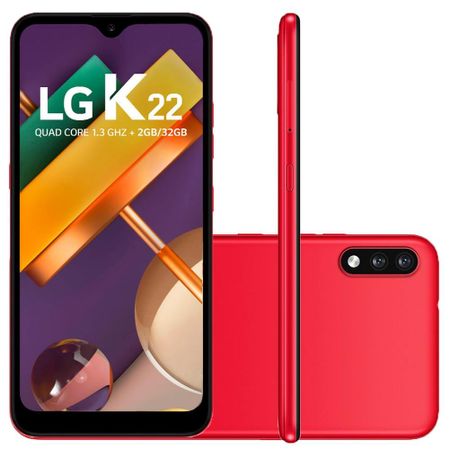 Smartphone LG K22 LMK200BMW 2GB 32GB Câmera Dupla 13Mp+2Mp Vermelho (Entregue por Eletrum)  – Black Friday 2018