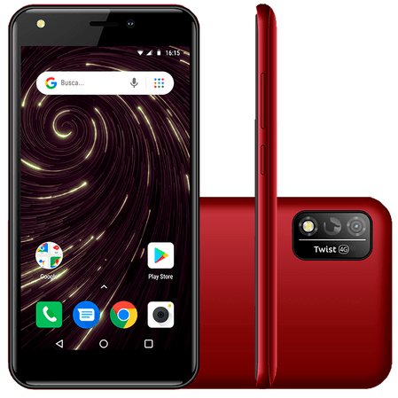 Smartphone Positivo Twist 4G S509 32GB Tela de 5 Polegadas Dual SIM Vermelho Rubber (Entregue por Eletrum)  – Black Friday 2018