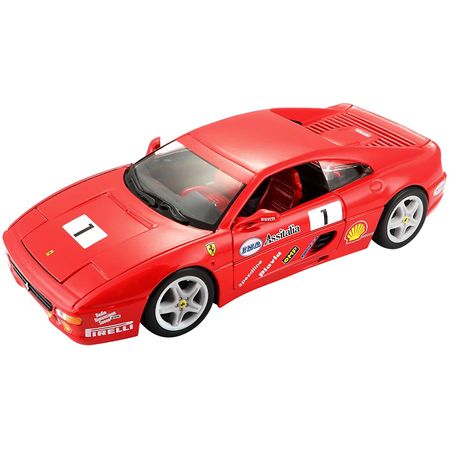 Miniatura – Carro – Ferrari F355 Challenge – 1:24 – Bburago Racing – VERMELHO BUR26306 (Entregue por Eletrum)  – Black Friday 2018