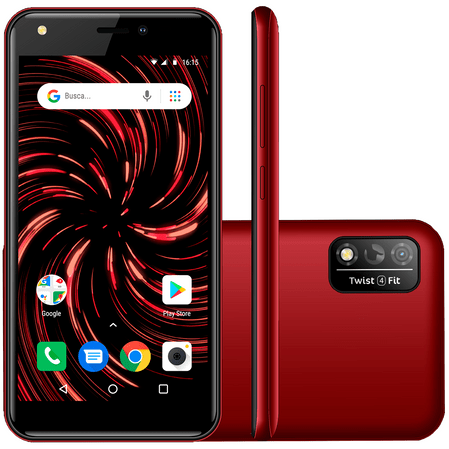 Smartphone Positivo Twist 4 Fit S509N 32GB Dual Chip 5″ Vermelho Rubber (Entregue por Eletrum)  – Black Friday 2018