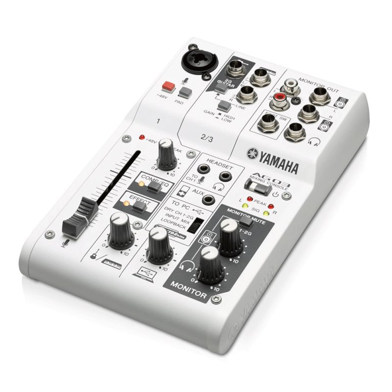 Mesa E Interface De áudio Yamaha Ag03 – Branco (Entregue por Girafa)  – Black Friday 2018