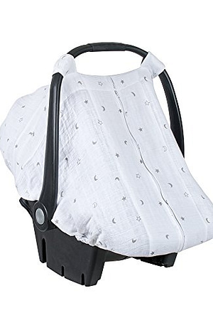 Bebe au Lait Premium Muslin Car Seat Cover, Luna