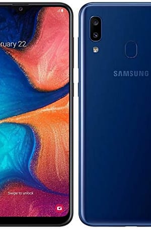 Samsung Galaxy A20 32GB A205G/DS 6.4” HD+ 4,000mAh Battery LTE Factory Unlocked GSM Smartphone (International Version) (Deep Blue)