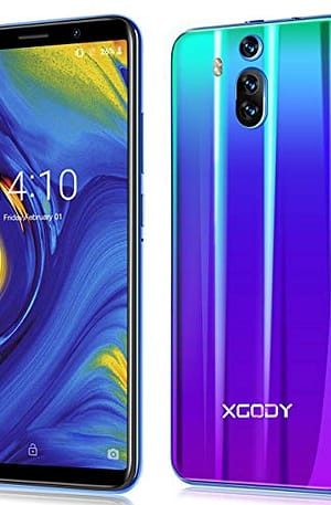 Xgody 6 Inch Android 8.1 Cellphone Unlocked Dual Camera HD (18:9) Screen Unlocked Smartphone 8GB Celulares Desbloqueados 2G/3G Network for T-Mobile/AT&T/MetroPCS (purple blue)