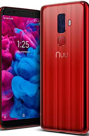 NUU Mobile G3 Unlocked Cell Phone 64GB + 4GB RAM – 5.7\” Android Smartphone – Ruby Red