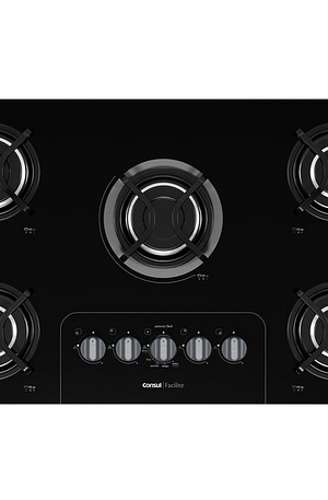 Cooktop à Gás Consul 5 Bocas CD075 Acendimento Inteligente Preto (Entregue por Americanas)  – Black Friday 2018