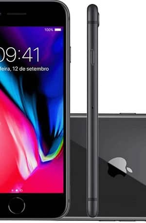 iPhone 8 Apple com iOS 11Câmera de 12 MP Resistente à Água Wi-Fi 4G LTE e NFC 64GB (Entregue por Gazin)  – Black Friday 2018