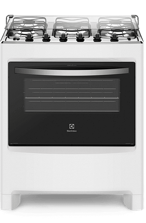 Fogão 5 Bocas Electrolux Branco Automático com Ultra Chama e Painel Completo (76LBU) – Bivolt (Entregue por Electrolux)  – Black Friday 2018