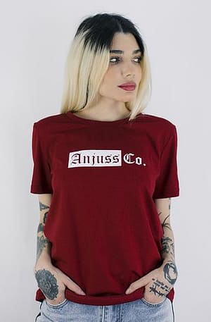 Camiseta Feminina Anjuss Co Bordo PP (Entregue por Anjuss)  – Black Friday 2018