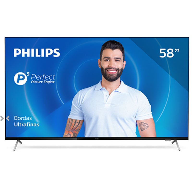 Smart Tv Philips 58″ 4k Uhd Led 58pug7625/78 Dolby Vision E Dolby Atm (Entregue por Girafa)  – Black Friday 2018