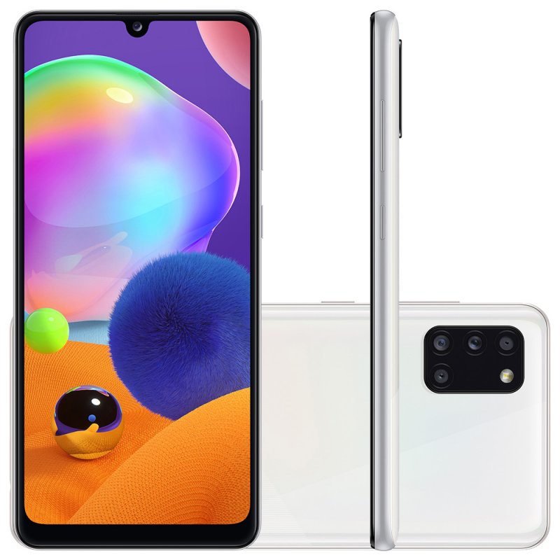 Smartphone Samsung Galaxy A31 Branco Dual Chip Câmera Quádrupla Tela (Entregue por Girafa)  – Black Friday 2018