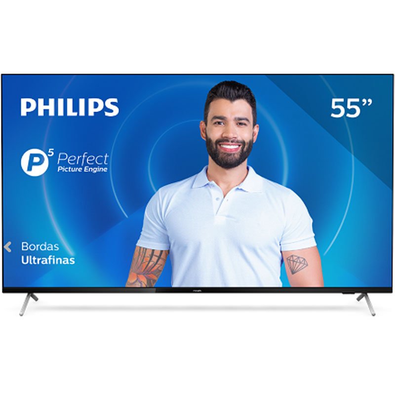 Smart Tv Philips 55″ 55pug7625/78 4k Uhd P5 Hdr10 Bluetooth Wi-fi 3 H (Entregue por Girafa)  – Black Friday 2018