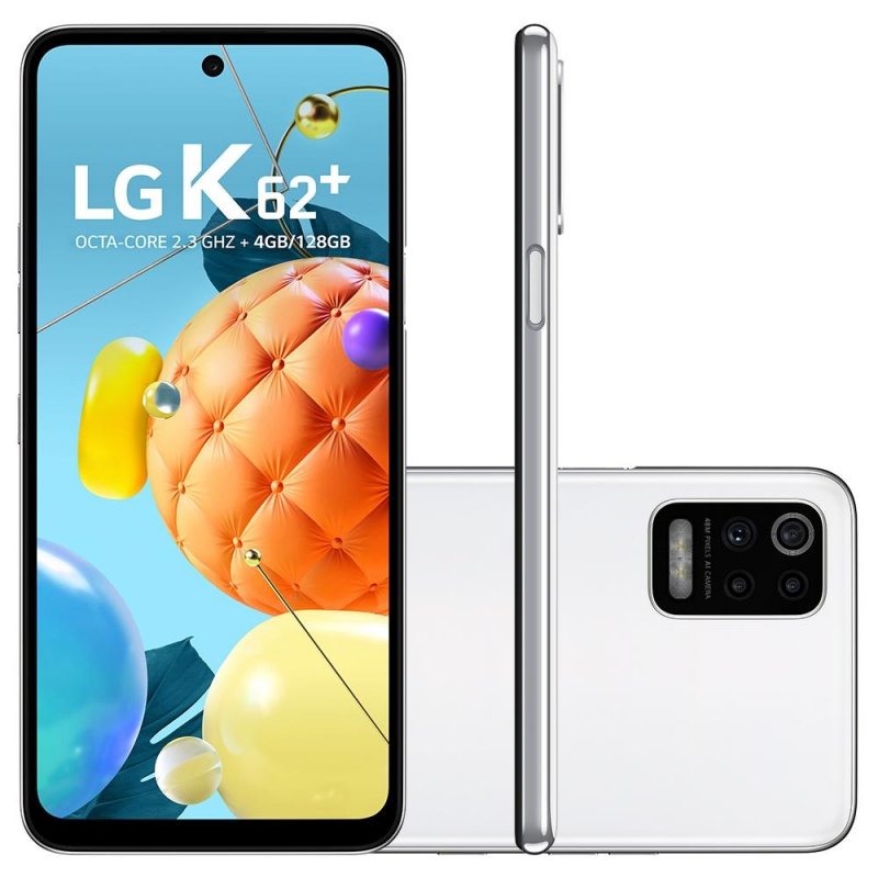 Smartphone Lg K62 Plus 128gb Tela De 6,59″ Branco 4g Octa-core 4gb Ra (Entregue por Girafa)  – Black Friday 2018