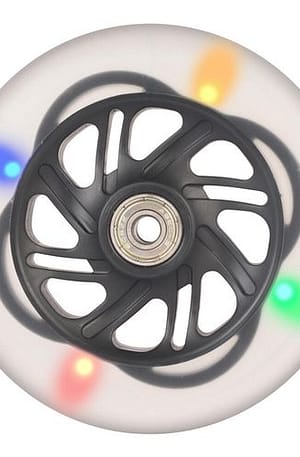 Roda luminosa/flashing 125 MM para patinete – Flashing wheel black 125mm ., no size Preta UNICO (Entregue por Decathlon)  – Black Friday 2018