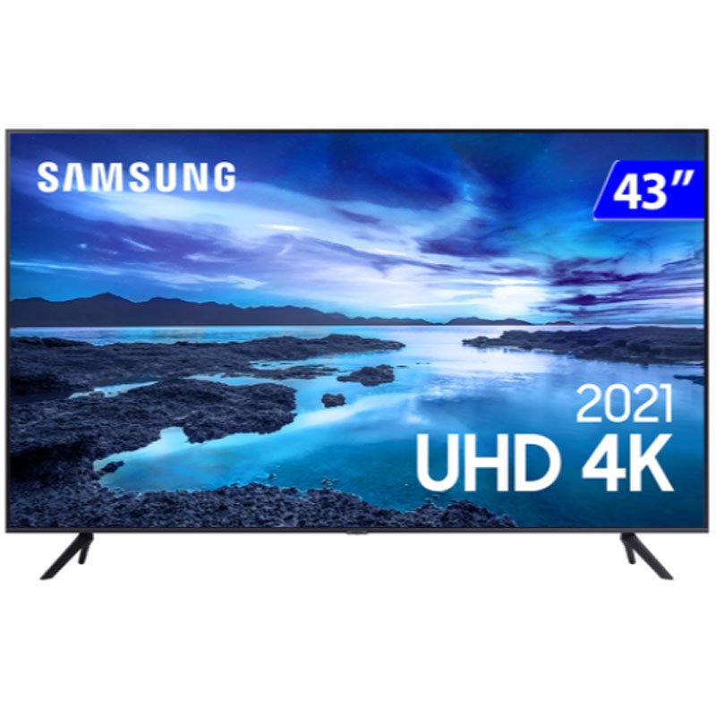 Smart Tv Samsung 43″ Uhd 4k Un43au7700gxzd Processador Crystal 4k Tela Sem Limites Alexa Built In Controle único (Entregue por Girafa)  – Black Friday 2018