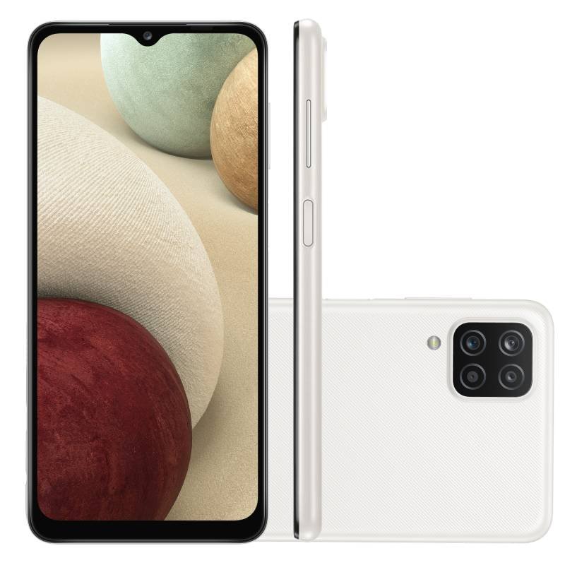 Smartphone Samsung Galaxy A12 64 Gb Branco 6.5″ 4g (Entregue por Girafa)  – Black Friday 2018