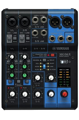 Mesa De Som Mg06x Yamaha Mixer De 6 Canais Bivolt – Preto (Entregue por Girafa)  – Black Friday 2018