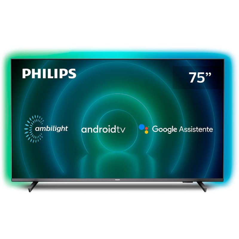 Smart Tv Philips 75″ Ambilight 4k Uhd Led Android Tv 60hz 75pug7906/78 (Entregue por Girafa)  – Black Friday 2018