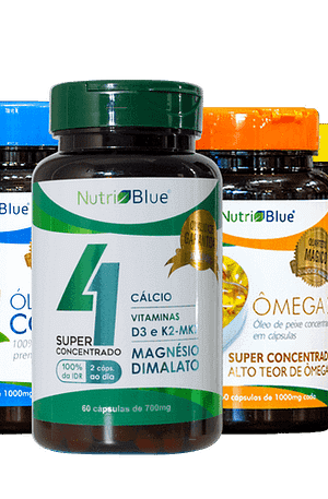 Promoção 12 Kits – Quarteto Mágico Nutriblue Com Cálcio, Magnésio Dimalato, Vitamina D3 e Vitamina K2 (Entregue por NutriBlue)  – Black Friday 2018