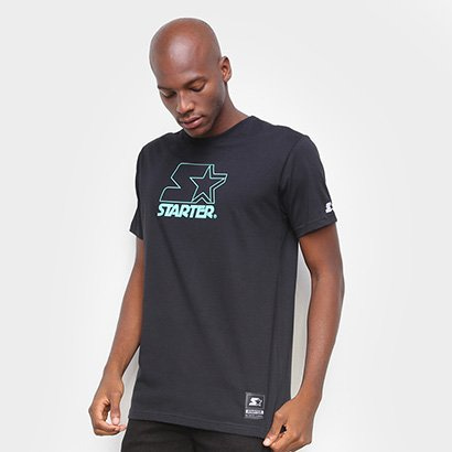 Camiseta Starter Logo Masculina – Masculino-Preto (Entregue por Zattini)  – Black Friday 2018