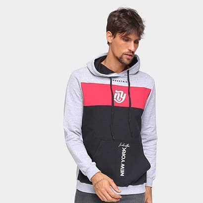 Moletom Industrie New York C/ Capuz Masculino – Masculino-Mescla (Entregue por Zattini)  – Black Friday 2018