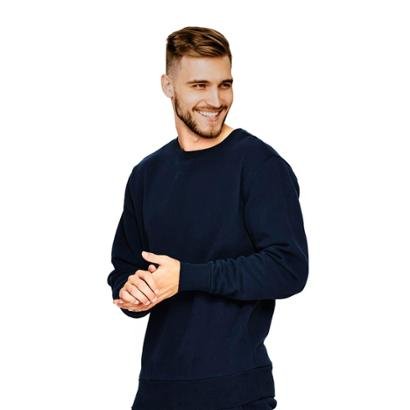 Blusa de Moletom Azul Marinho Básico sem Capuz – Masculino-Branco (Entregue por Zattini)  – Black Friday 2018