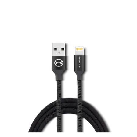 Cabo USB Xtrax Homologado Apple 1M Tecido Preto (Entregue por Eletrum)  – Black Friday 2018