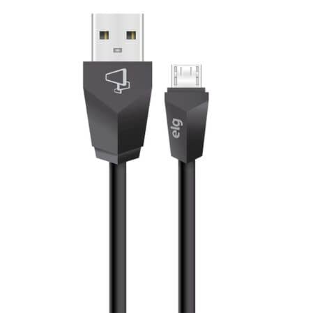 Cabo Micro USB M518 ELG Recarga Sincronizaçao 1,8m Preto (Entregue por Eletrum)  – Black Friday 2018