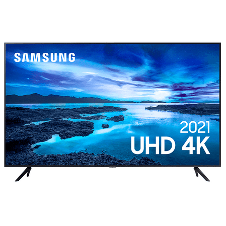 Smart TV Samsung 60″ UHD 4K 60AU7700 Crystal 4K Tela Sem limites Controle Único Preto Bivolt (Entregue por Eletrum)  – Black Friday 2018
