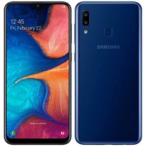 Samsung Galaxy A20 32GB A205G/DS 6.4” HD+ 4,000mAh Battery LTE Factory Unlocked GSM Smartphone (International Version) (Deep Blue)