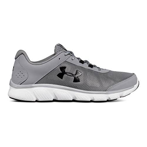 Under Armour Men\s Micro G Assert 7 Running Shoe, Steel (100)/White, 10.5 M