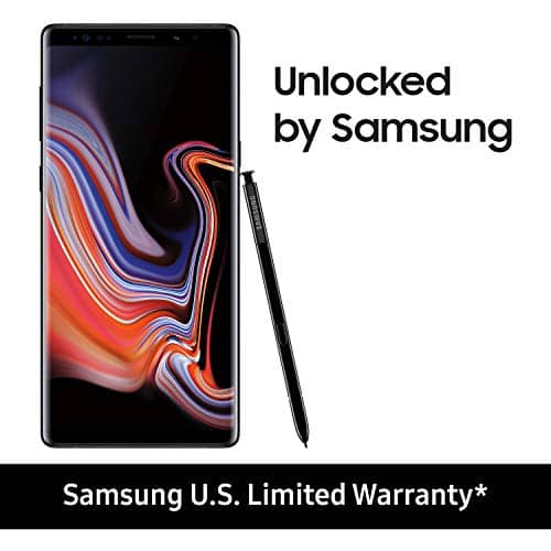 Samsung Galaxy Note9 N960U 128GB Unlocked 4G LTE Phone w/ Dual 12MP Camera – Midnight Black