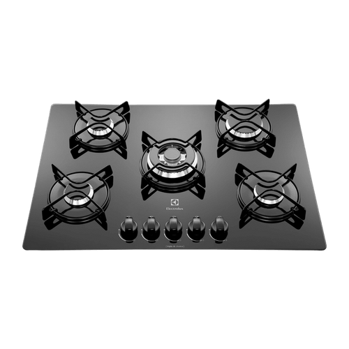 Cooktop a Gás 5 Bocas Preto Electrolux (GC75V) – Bivolt (Entregue por Electrolux)  – Black Friday 2018