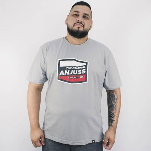 Camiseta Plus Masculina Brand Anjuss Cinza Médio 3G (Entregue por Anjuss)  – Black Friday 2018