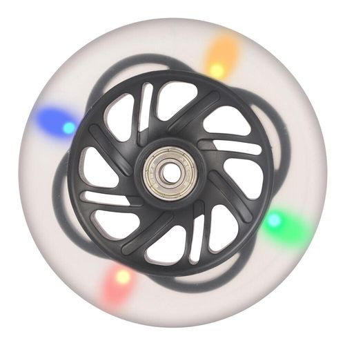 Roda luminosa/flashing 125 MM para patinete – Flashing wheel black 125mm ., no size Preta UNICO (Entregue por Decathlon)  – Black Friday 2018