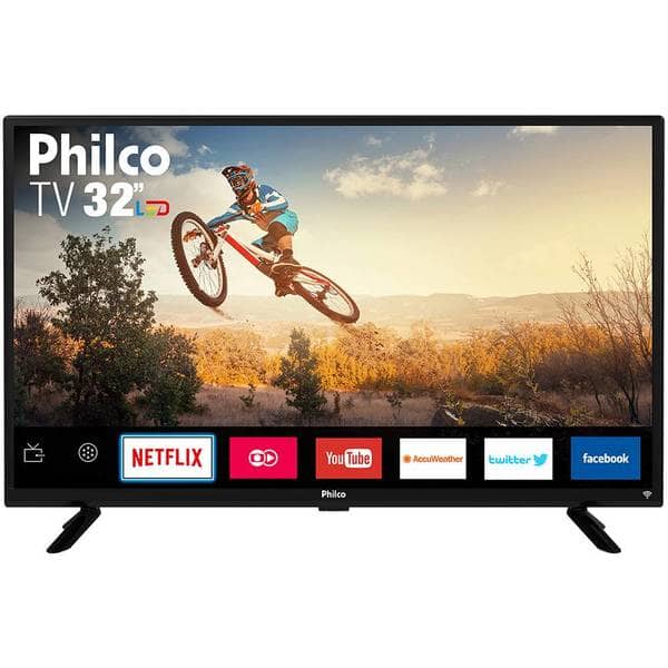 Smart TV LED 32″ Philco HD com Conversor Digital 2 HDMI 1 USB Wi-Fi Áudio Dolby Preta (Entregue por Submarino )  – Black Friday 2018