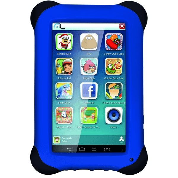 Tablet Multilaser Kid Pad NB 194 Quad Core 8GB Tela 7″ Android 4.4 – Azul (Entregue por Shoptime)  – Black Friday 2018