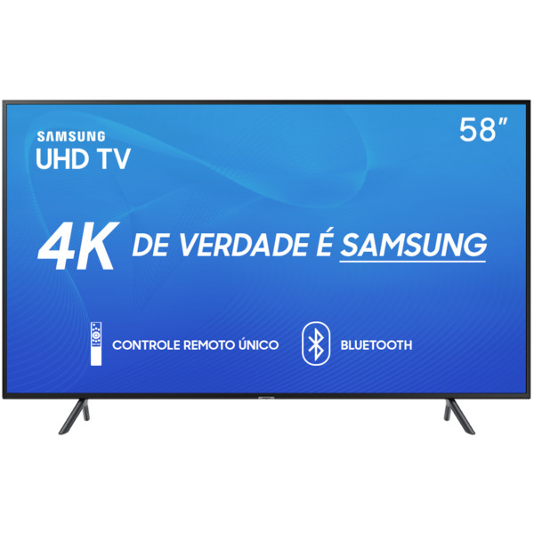 Smart TV LED 58" Samsung 58RU7100 Ultra HD 4K com Conversor Digital 3 HDMI 2 USB Wi-Fi Visual Livre de Cabos Controle Remoto Único e Bluetooth (Entregue por Americanas)  – Black Friday 2018