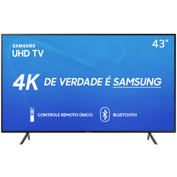 Smart TV LED 43" Samsung 43RU7100 Ultra HD 4K com Conversor Digital 3 HDMI 2 USB Wi-Fi Hdr Premium Controle Remoto Único e Bluetooth (Entregue por Submarino )  – Black Friday 2018